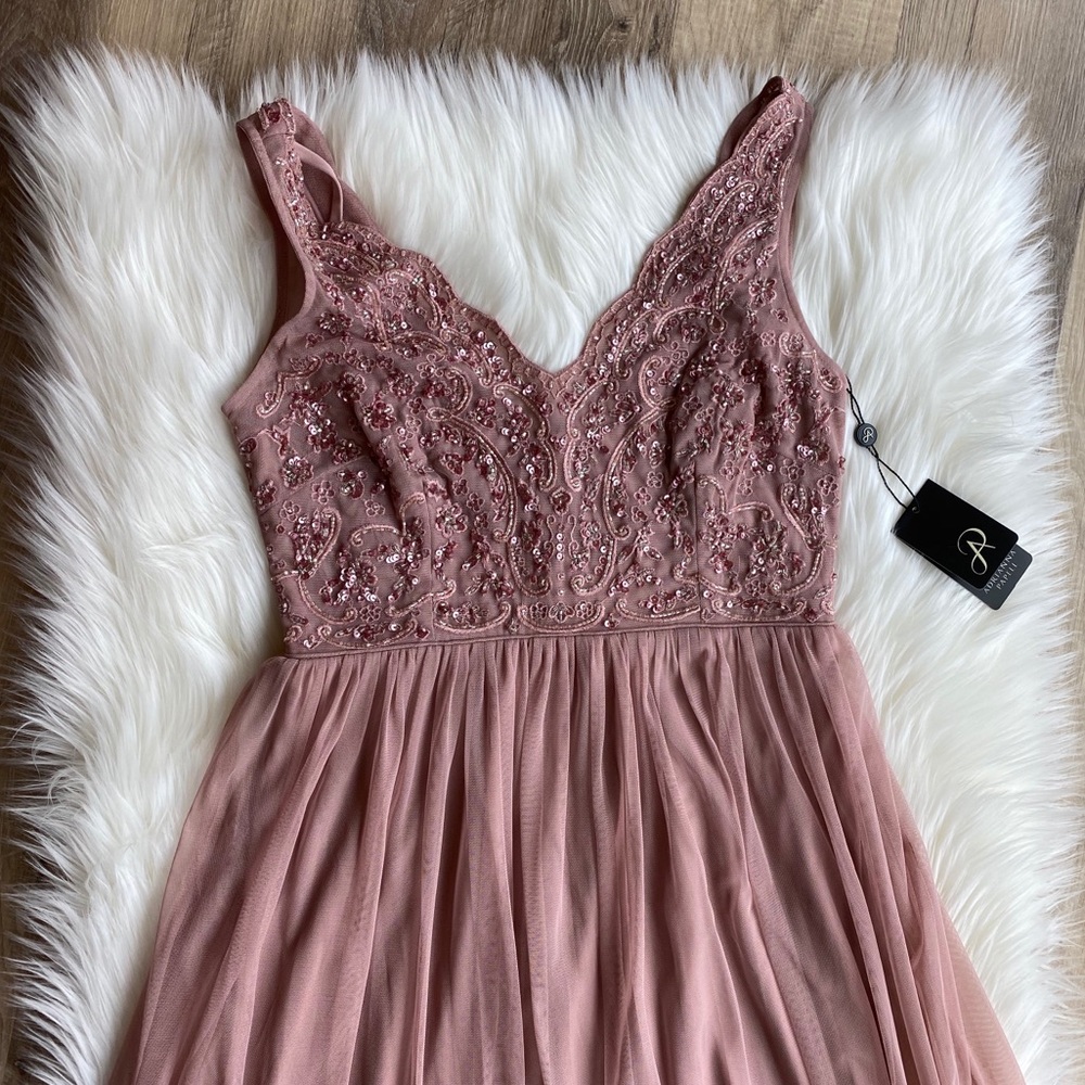 NWT Adrianna Papell Pink Embellished Dress